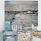 Designart - Country Road In Winter Times II - Traditional Print on Natural Pine Wood